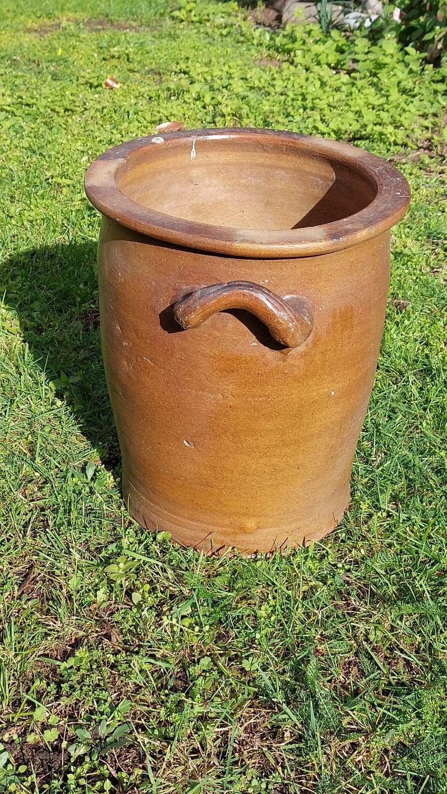 Keulse pot bruin met handvatten, Ophalen