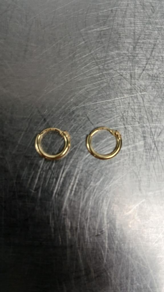 Nieuwe 14 Karaat Gouden Oorbellen - 9mm Breedte, Ophalen of Verzenden