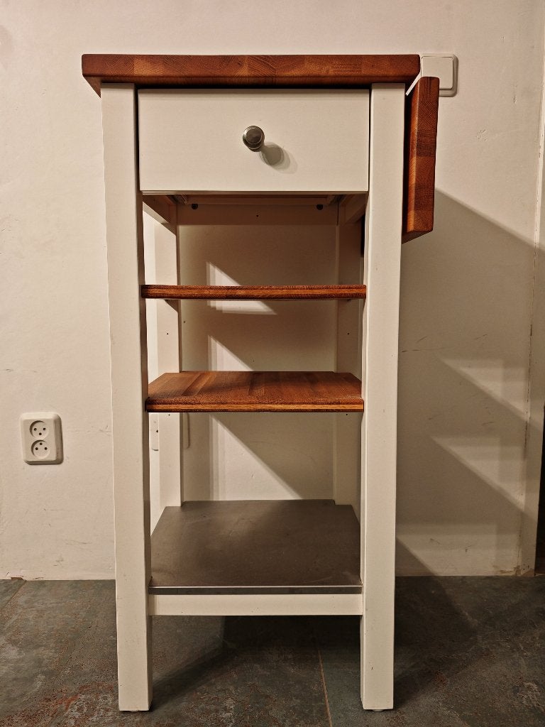 IKEA STENSTORP roltafel (keukentrolley), Huis en Inrichting, Ophalen, Wit, 50 tot 100 cm, Zo goed als nieuw
