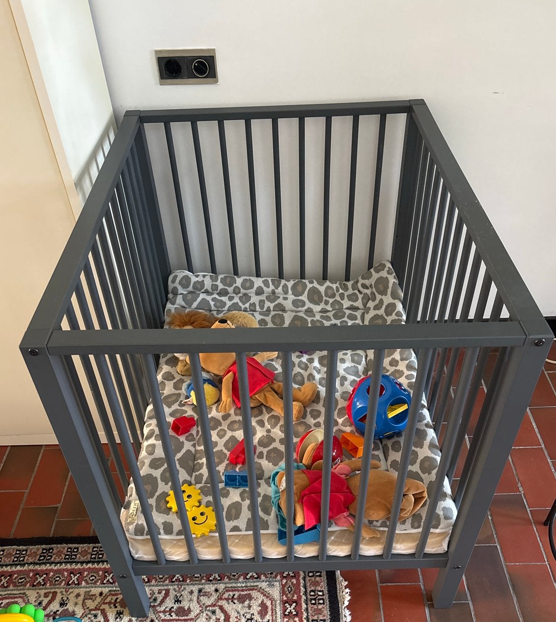 Babypark box 98x78 met onderkleed, Ophalen, Gebruikt, Rechthoekig, Boxkleed