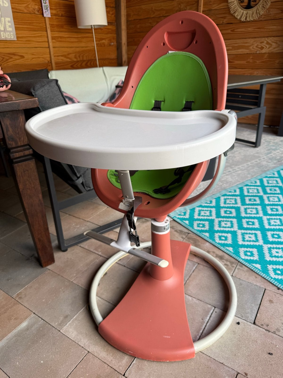 Bloom Fresco kinderstoel met eetblad en gordels, Kinderen en Baby's, Kinderstoelen, Ophalen, Gebruikt, Meegroeistoel, Afneembaar eetblad