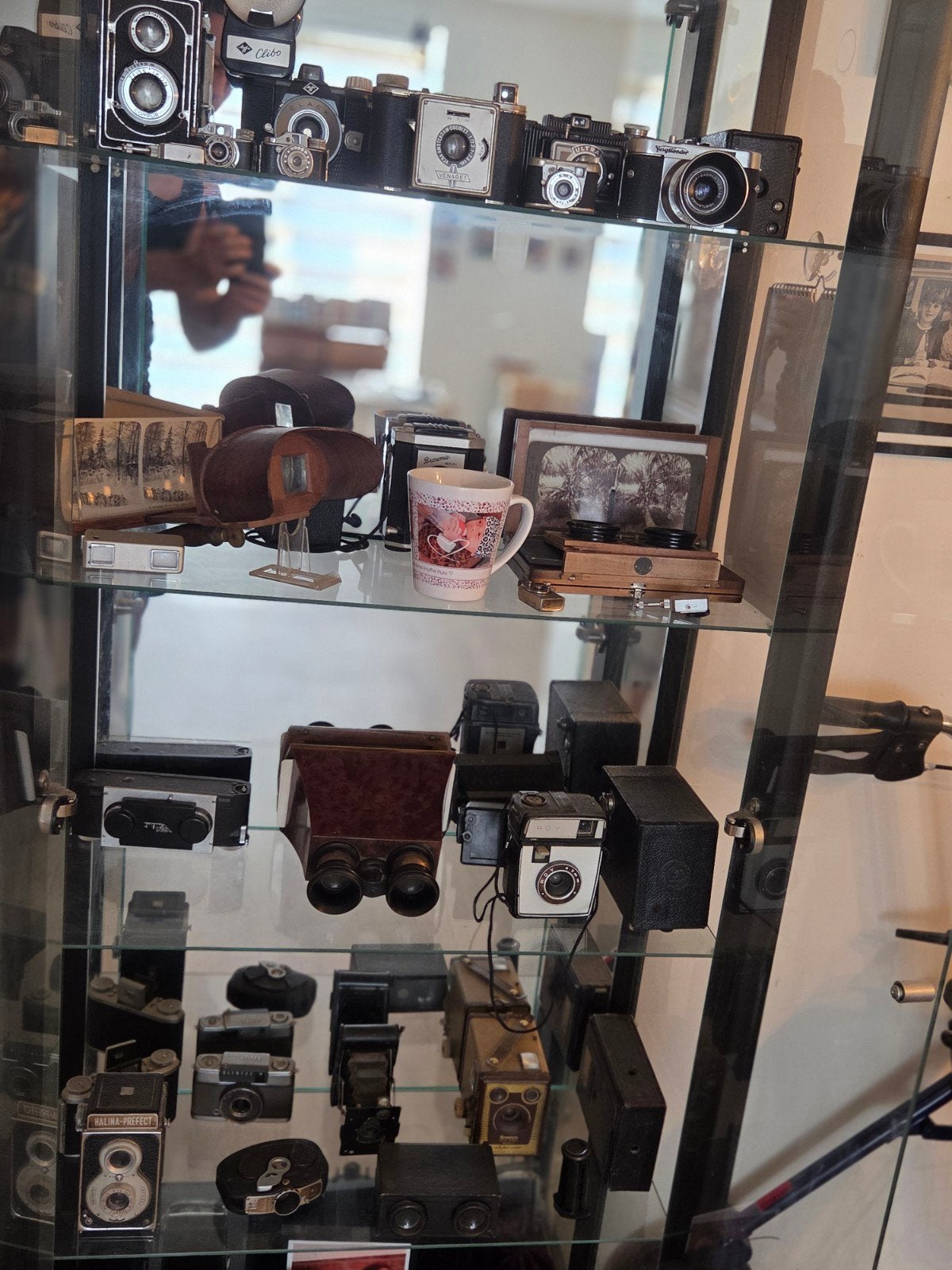 Antieke werkende fototoestellen met originele hoesjes, Ophalen, Gebruikt, Compact, Overige Merken