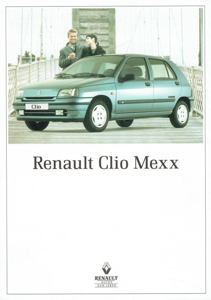 Folder Renault Clio Mexx (Duitse uitgave - 1995), Verzenden, Gelezen, Renault