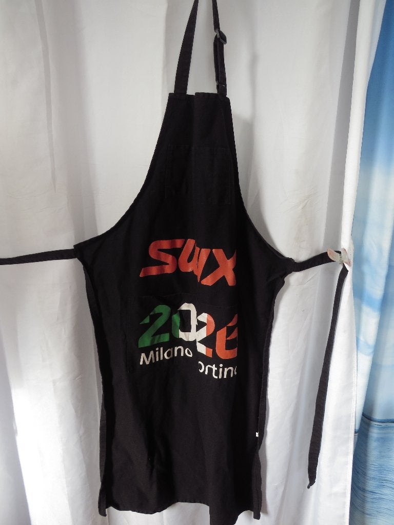 zwart keukenschort van Swix 2026 Milano Cortina, Gebruikt, Overige merken, Zwart, Met zakken