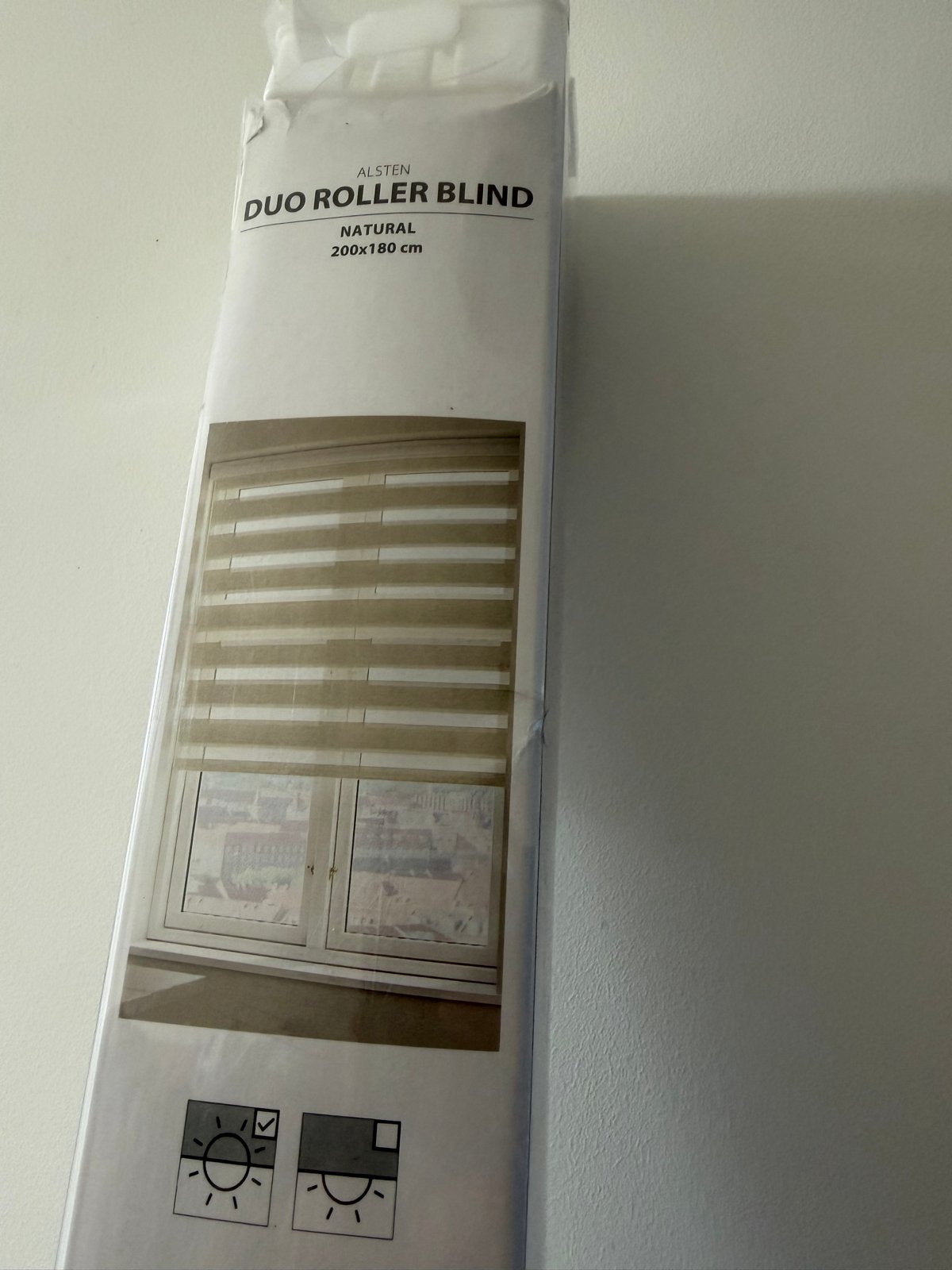 Alsten Duo Rolgordijn - Natuurlijk - 200x180 cm, Ophalen, Nieuw, Crème of Beige, 150 tot 200 cm