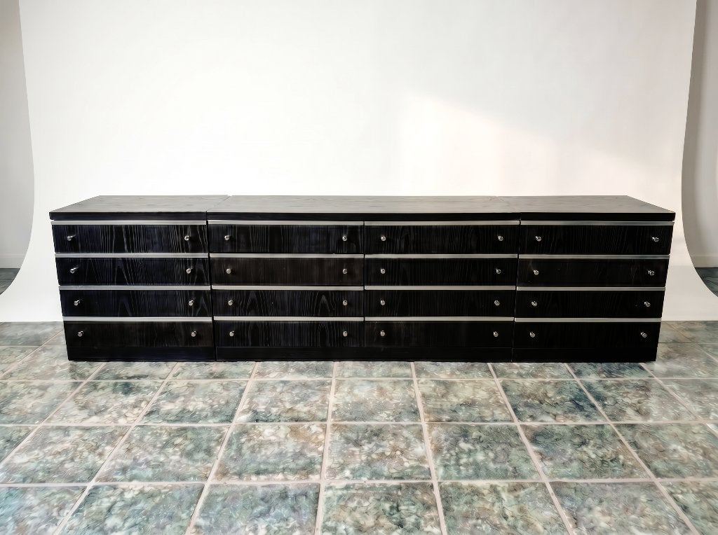 vintage jaren 70 dressoir ebbenhout, Huis en Inrichting, Kasten | Dressoirs, Ophalen, Gebruikt, 150 tot 200 cm, Met lade(s)