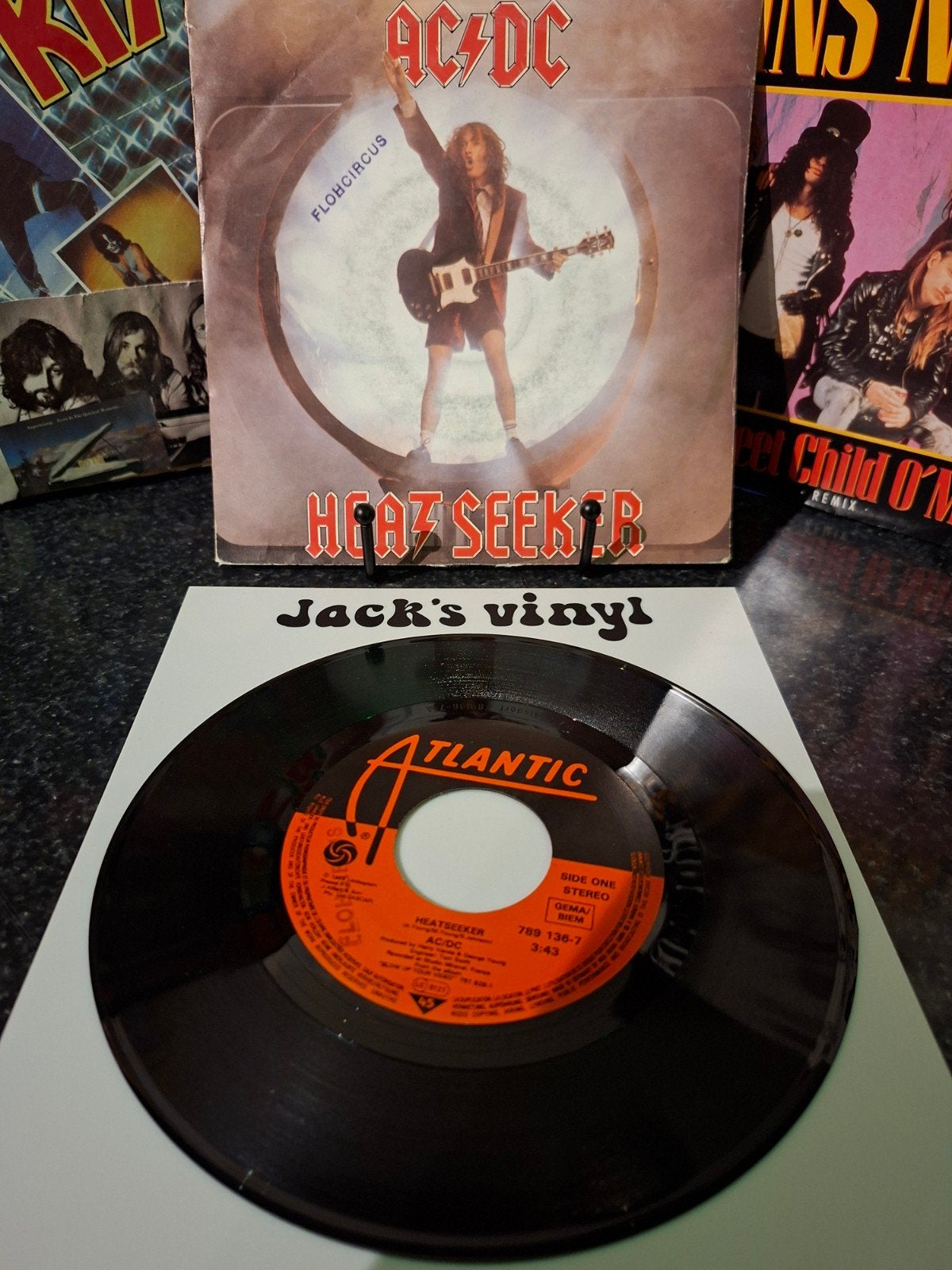 AC/DC - Heatseeker 7 inch single (Atlantic, 1988), Gebruikt, 7 inch, Ophalen of Verzenden, Fotohoes
