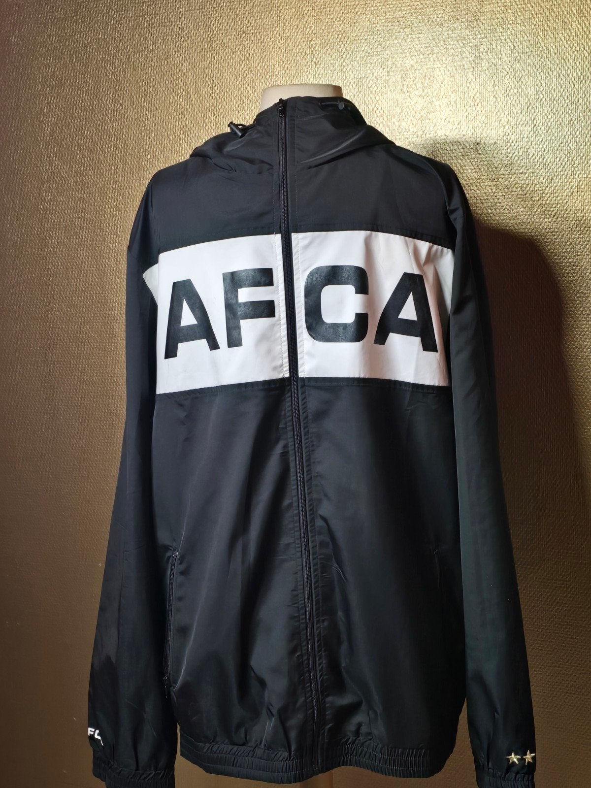AFCA Windbreaker Jack Zwart – Maat 2XL (3 Sterren & XXX), Zwart, Overige maten, Ophalen of Verzenden, Zo goed als nieuw