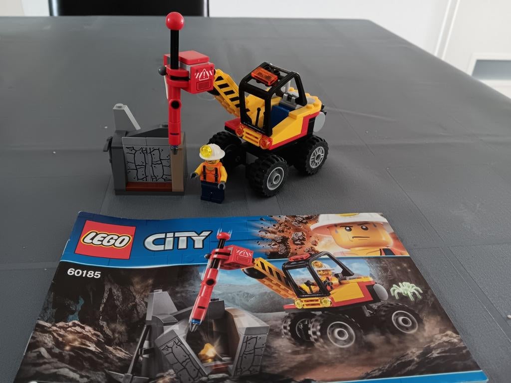 Lego City 60185 Mijnbouwlader met figuur en instructies, Ophalen of Verzenden, Zo goed als nieuw, Complete set, Lego