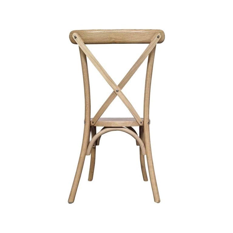 Landelijke houten cross eetkamerstoelen Silea alsie 289, Ophalen, Nieuw, Bruin, Vijf, Zes of meer stoelen