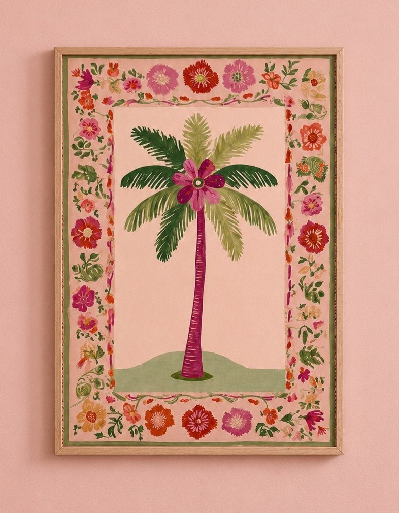 Canvas Poster Palmboom Sissy-Boy Stijl 50x70cm, Ophalen of Verzenden