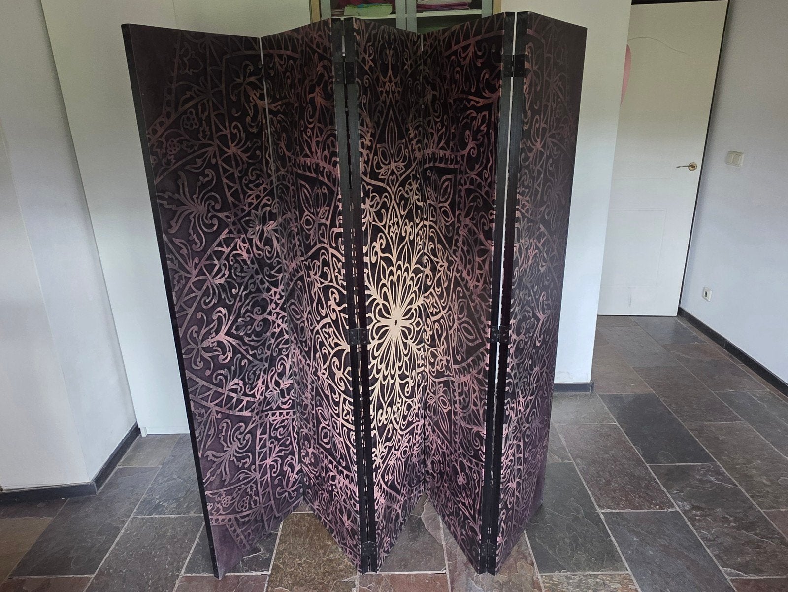 Decoratief kamerscherm met oosters patroon, Ophalen, Zo goed als nieuw