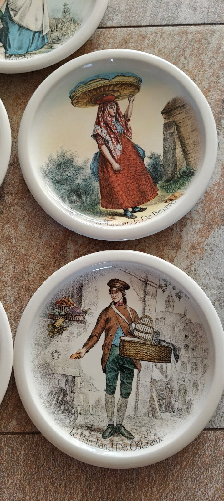 5 Boch Keramis wandborden 'Les Métiers de Paris', Antiek en Kunst, Ophalen of Verzenden