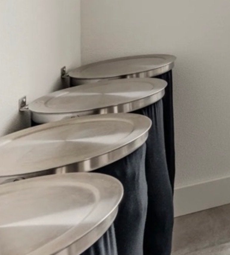 Ikea Grundtal wasmanden (4 stuks) - RVS/zwart, Ophalen of Verzenden, Gebruikt