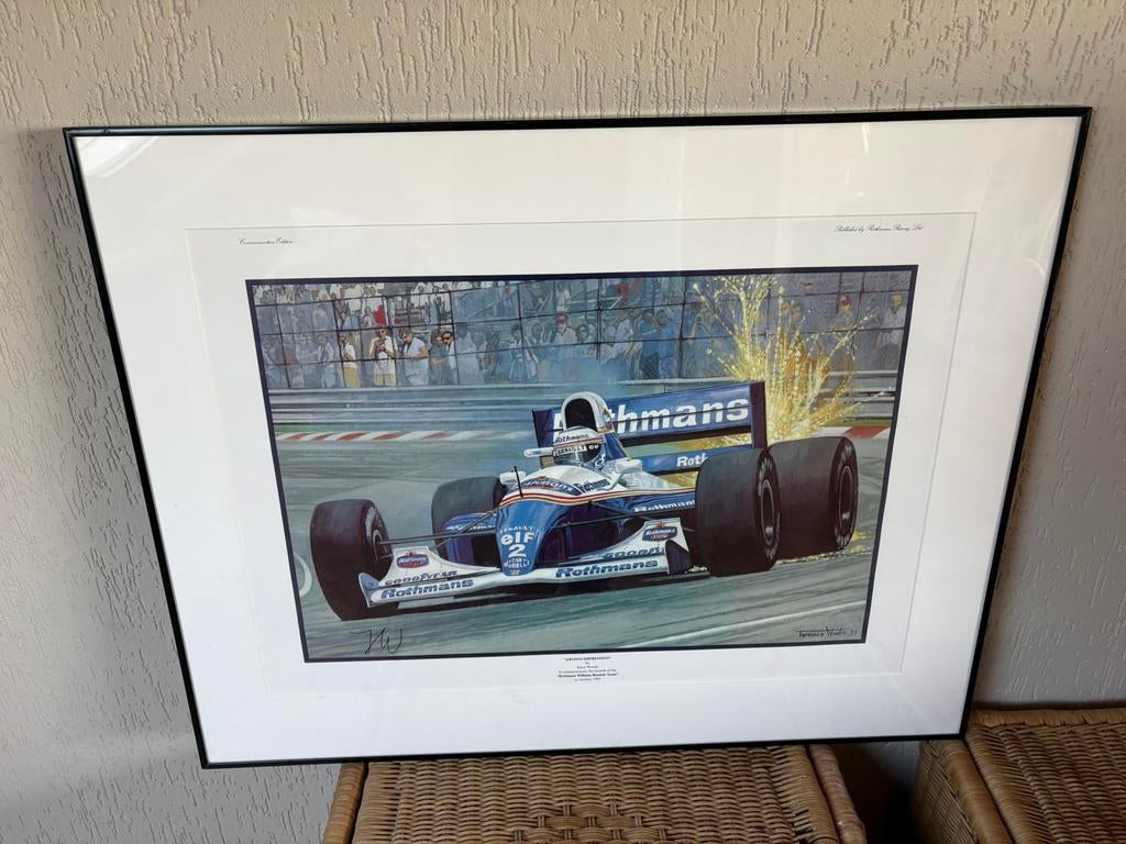 Litho orgineel Rothmans Racing Ltd Damon Hill 1993, Ophalen