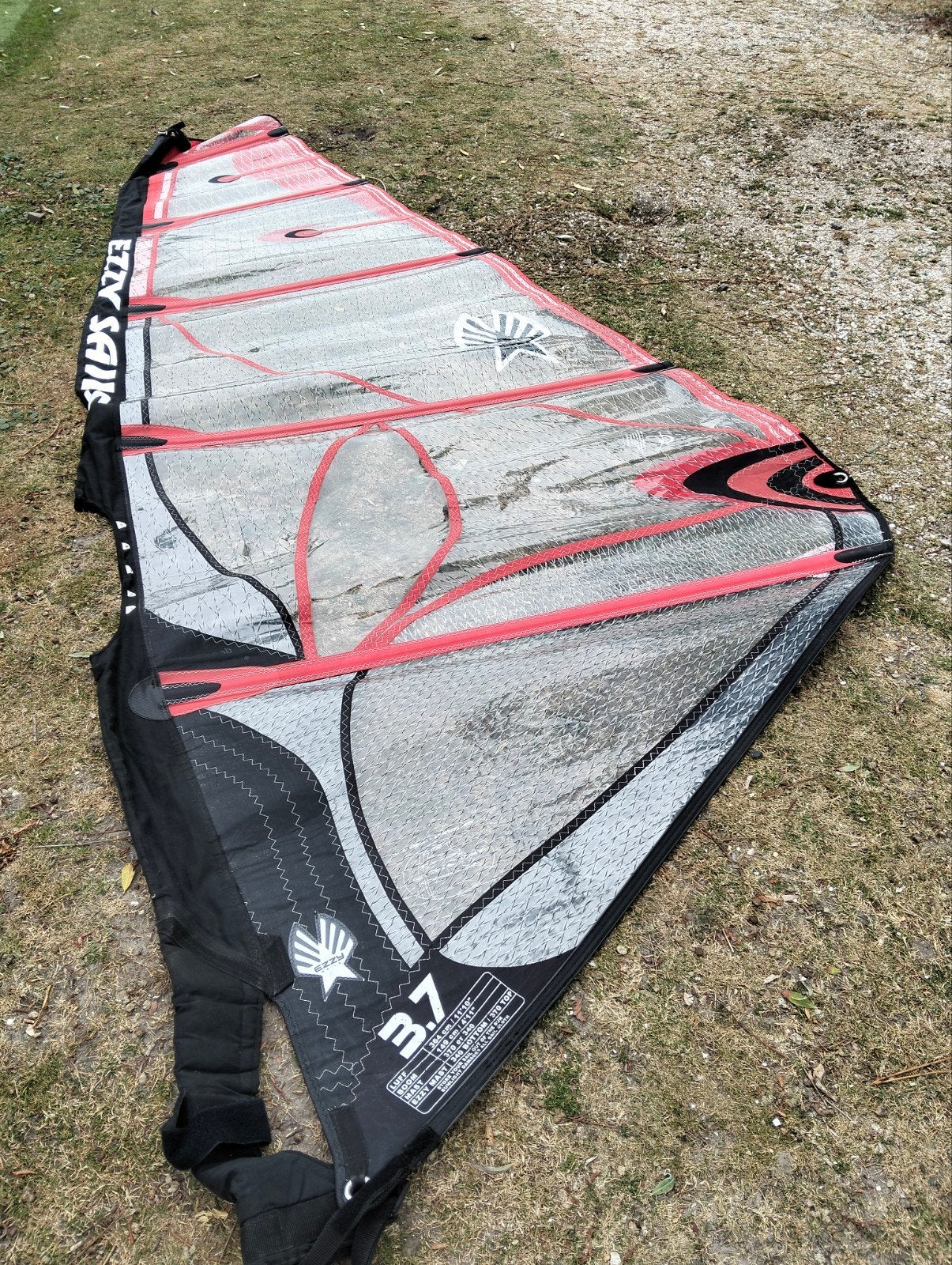 Ezzy wave 3.7 m2., Overige merken, Gebruikt, 3.5 tot 5 m², Ophalen of Verzenden