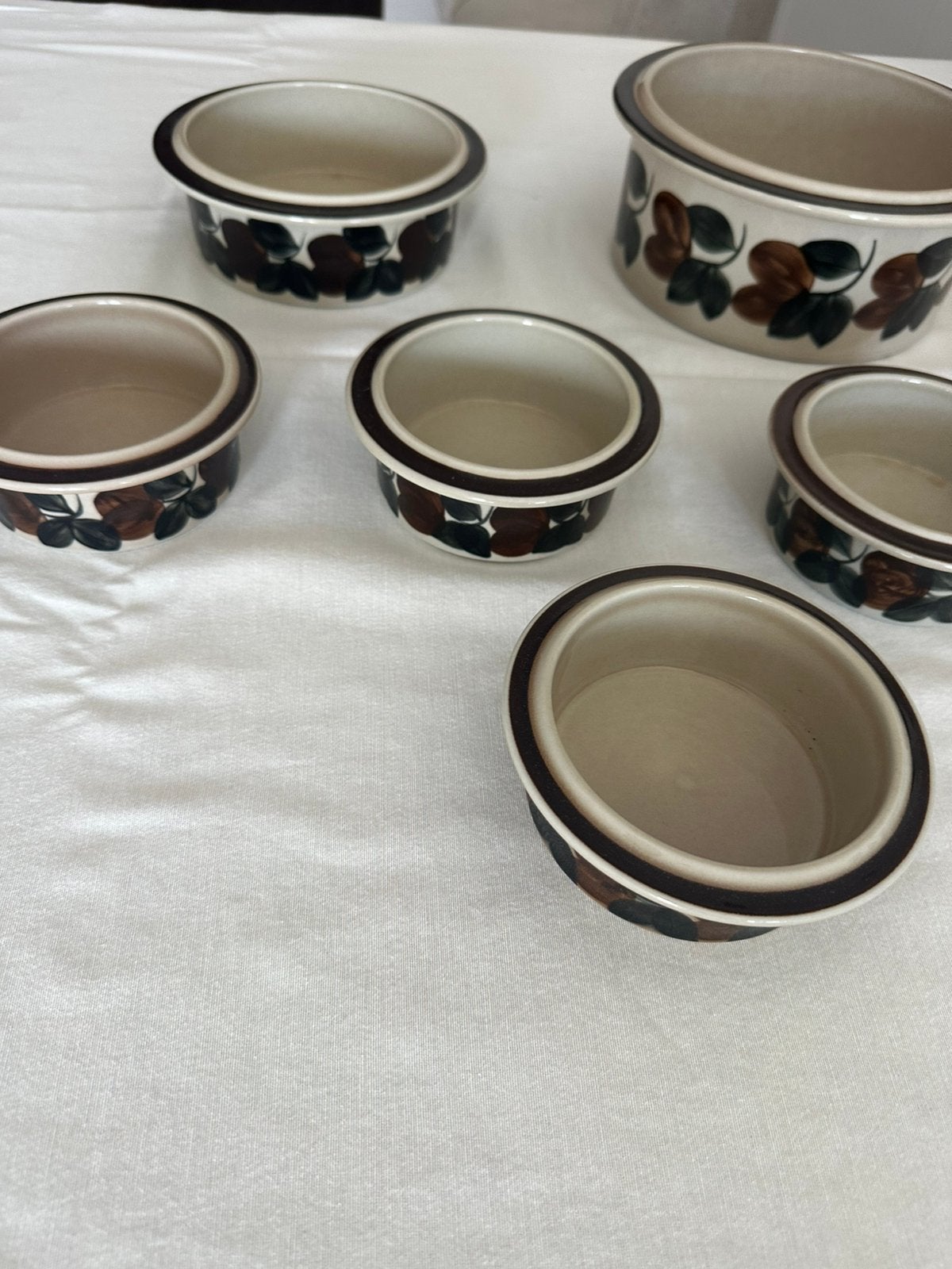 Arabia Finland Ruija – 7 vintage schalen – handpainted, Ophalen