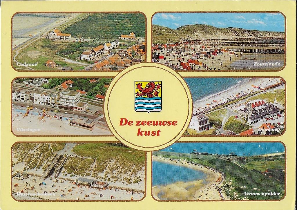 Q2715 Gelopen ansichtkaart de zeeuwse kust, Ophalen of Verzenden, 1980 tot heden, Gelopen