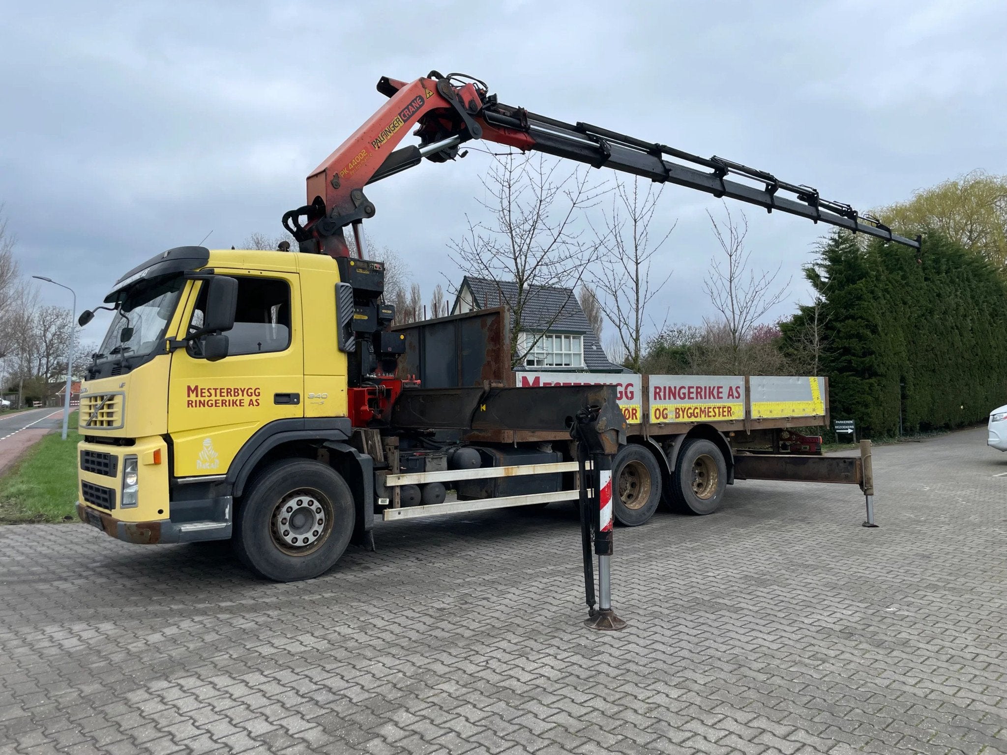 Volvo FM 9.340 With palfinger 44002 8x hydrolic with winch o, Auto's, Euro 5, 340 pk, Geel, Bedrijf