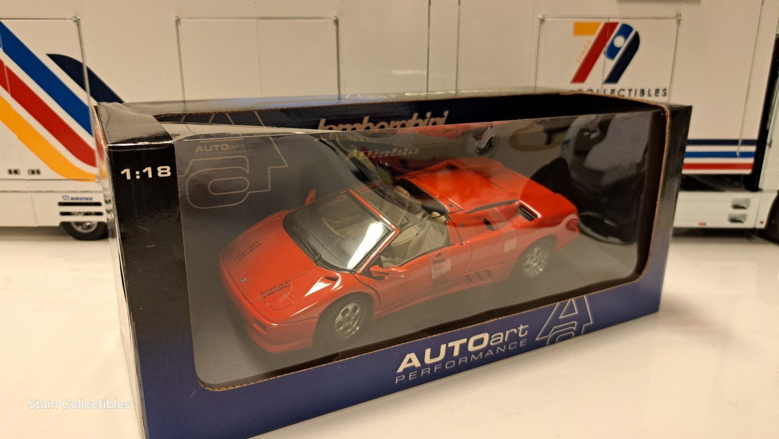 AUTOart Lamborghini Diablo Roadster Red, Auto, Autoart, Ophalen of Verzenden, Zo goed als nieuw