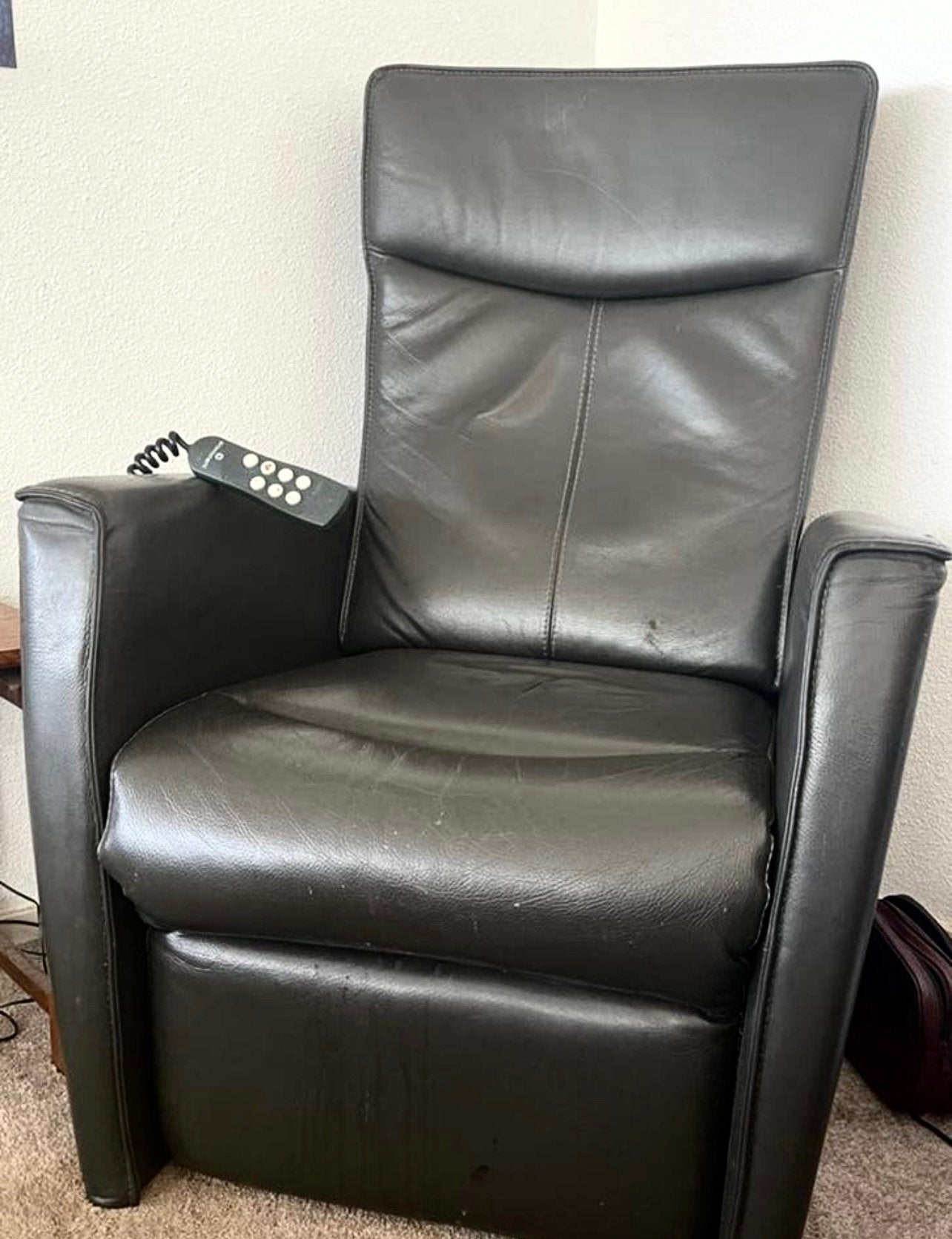 Leren Prominent relaxfauteuil elders €725,-!!!! NU, Huis en Inrichting, Fauteuils, Ophalen, Gebruikt, Leer, 75 tot 100 cm