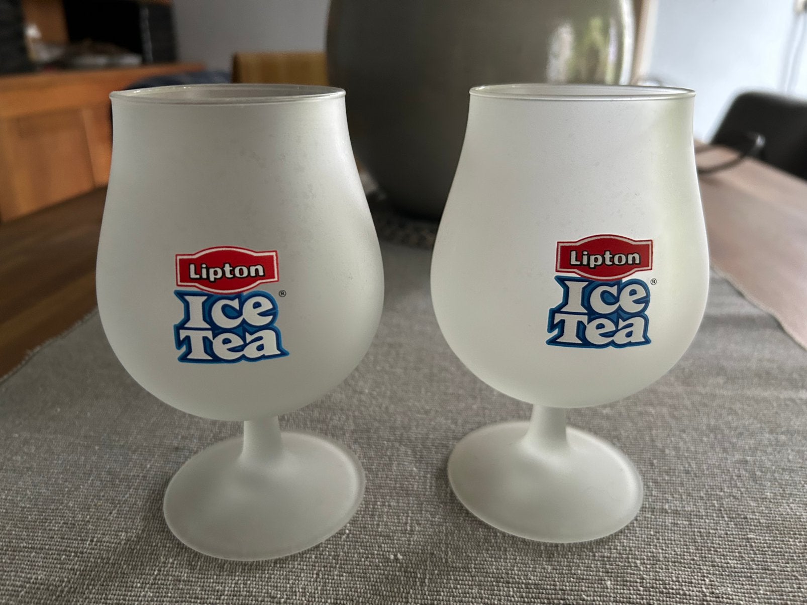 Set van 2 Lipton Ice Tea glazen, Ophalen, Glas of Glazen, Overige merken, Overige stijlen