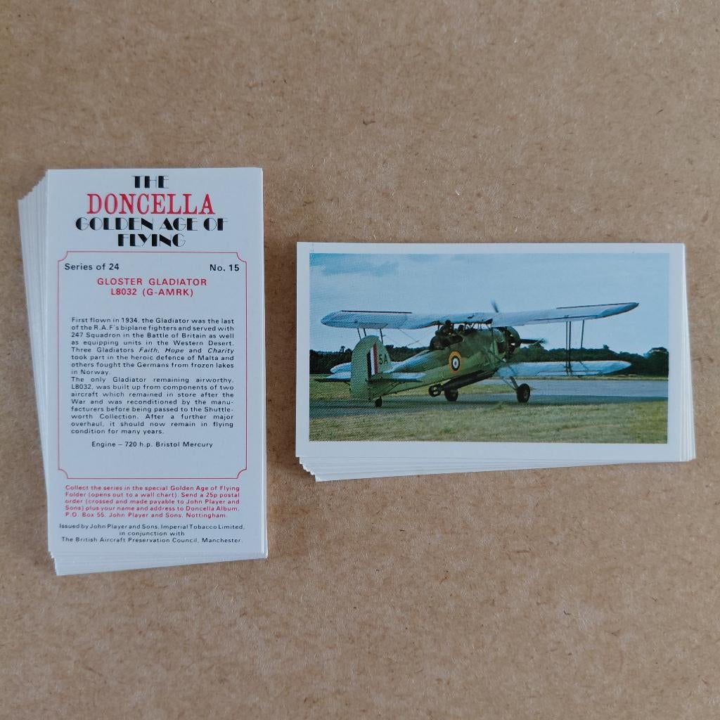 Golden Age of Flying complete set 24 cigar cards, Ophalen, Zo goed als nieuw, Overige typen