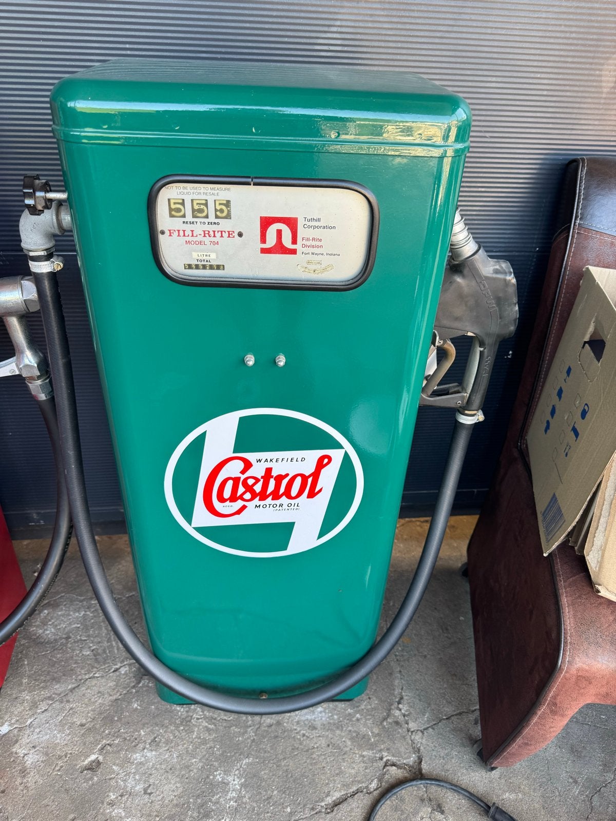 Vintage Castrol Benzinepomp - Fill-Rite Model 704, Ophalen