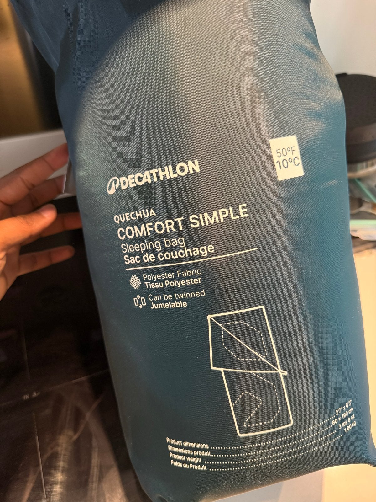 Decathlon Quechua Comfort Simple Slaapzak 10C, Ophalen, Nieuw