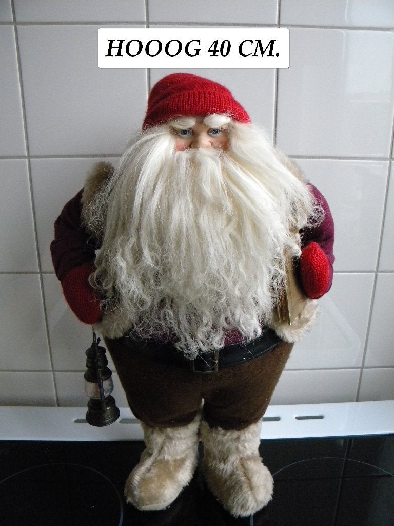 KERSTMAN MET BOEK EN LANTAARN 40 CM., Ophalen of Verzenden, Zo goed als nieuw