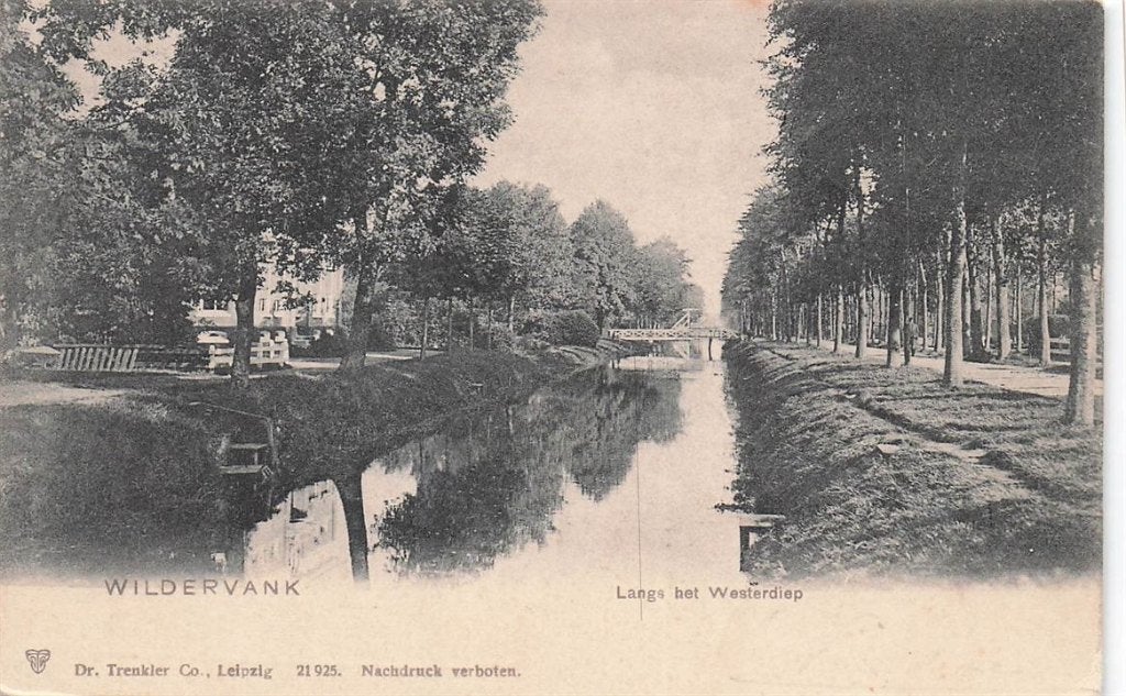 703-336-033 Wildervank langs het Westerdiep, Verzamelen, Ansichtkaarten | Nederland, Groningen, Voor 1920, Verzenden