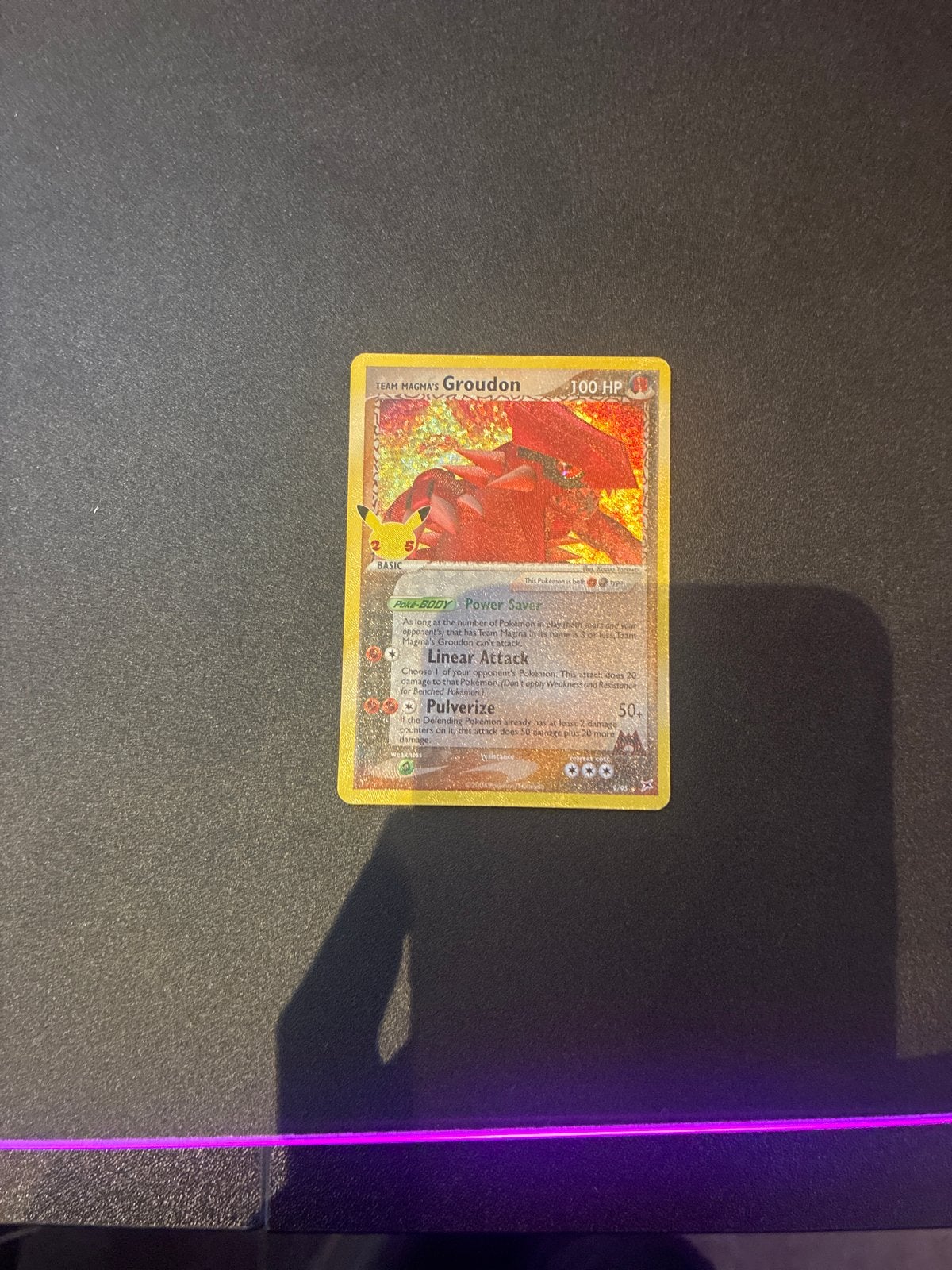 Team Magma's Groudon Celebrations Classic Collection, Ophalen, Zo goed als nieuw, Losse kaart, Foil