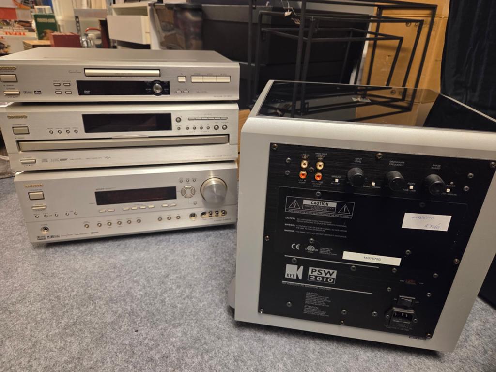 Onkyo Stereo Installatie en subwoofer van KEF, Gebruikt, Losse componenten, Cd-speler, Ophalen