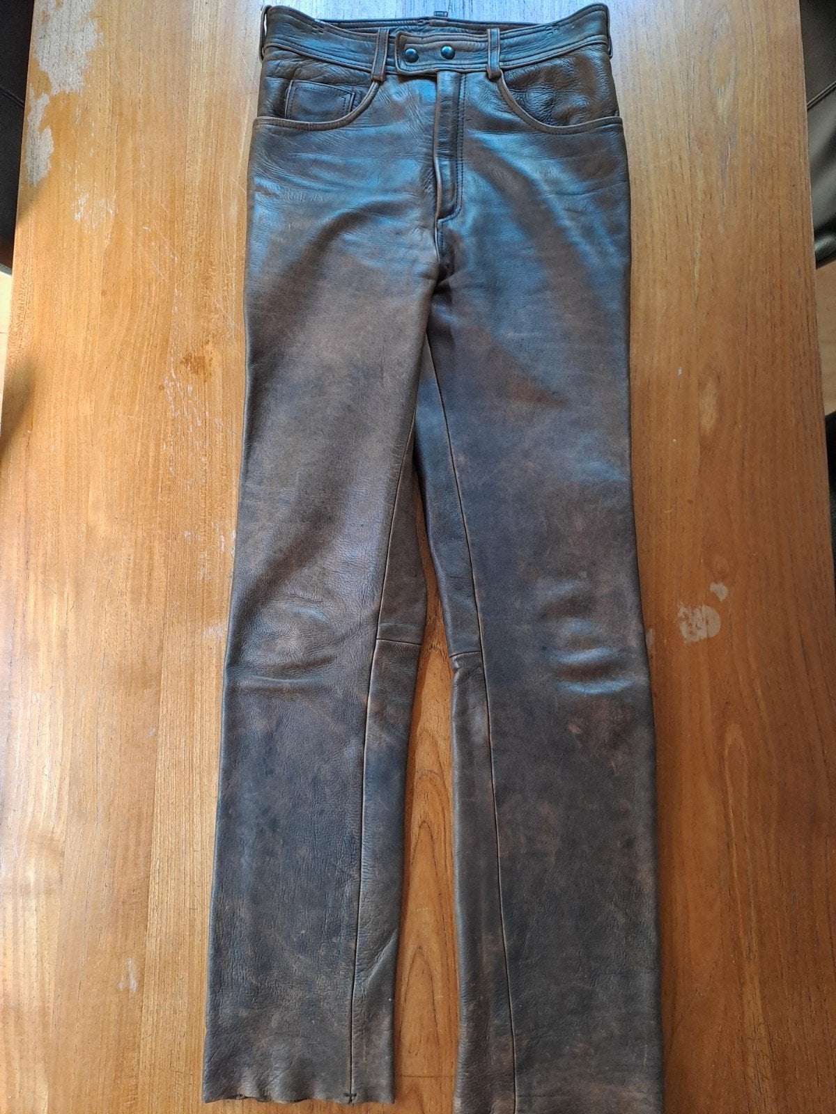 Leren broek dames bruin maat 32, Motoren, Kleding | Motorkleding, Ophalen of Verzenden, Tweedehands, Broek | leer