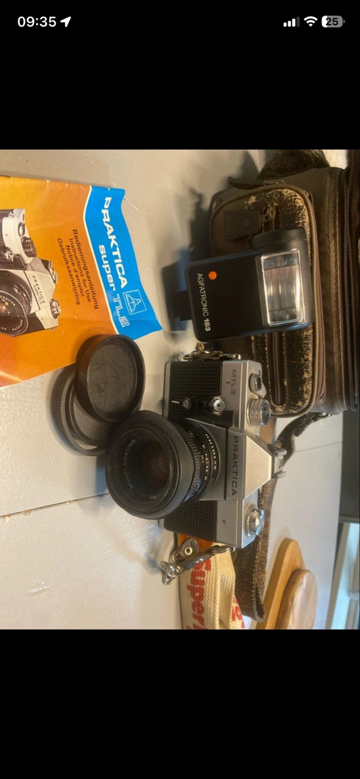 Praktica MTL 3 camera met Agfatronic 183 flitser, Ophalen of Verzenden, Gebruikt, Spiegelreflex, Overige Merken