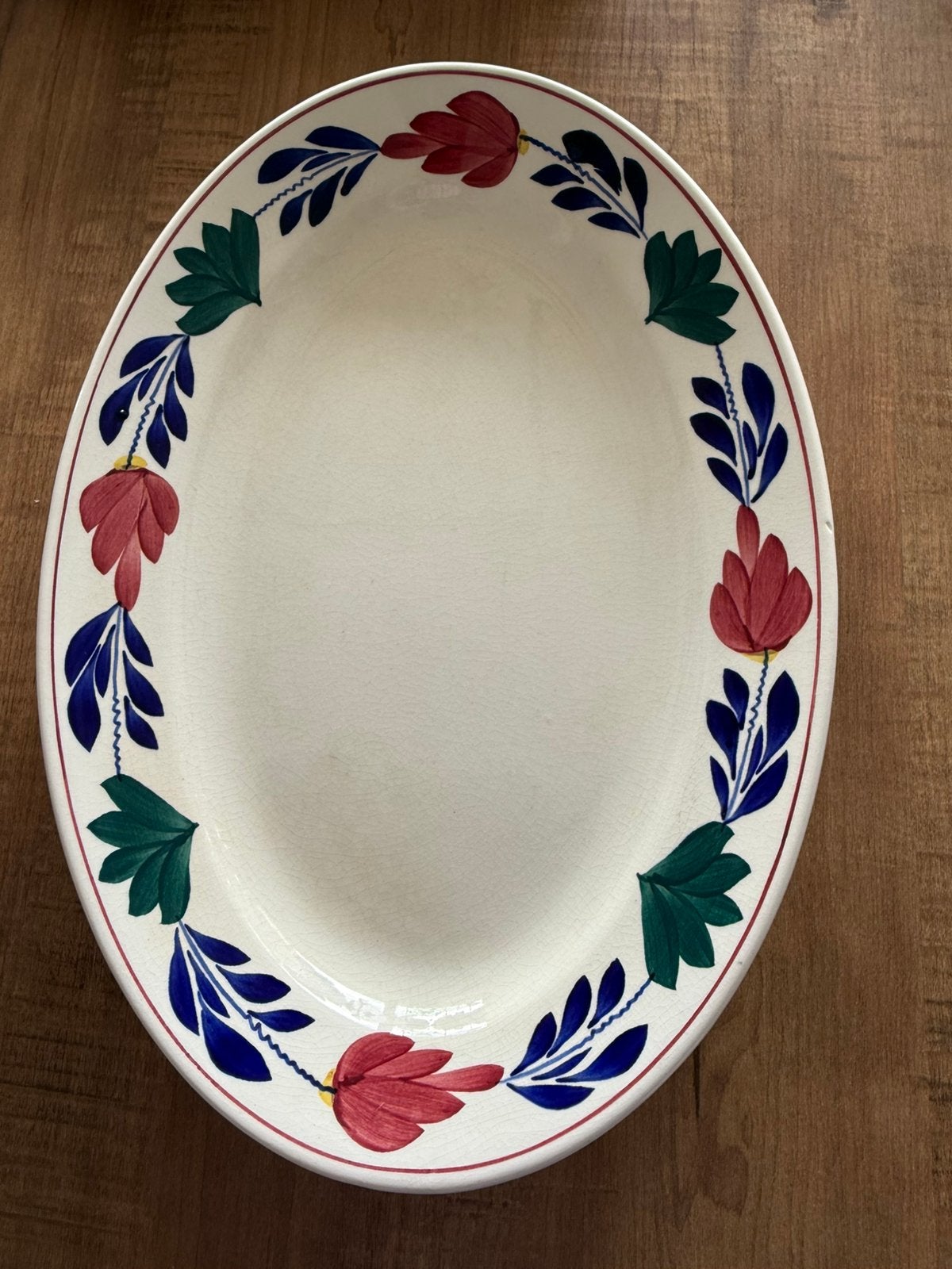 Boerenbont vleesschaal, Gebruikt, Ophalen of Verzenden, Schaal of Schalen, Aardewerk