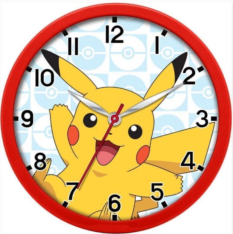 Pokemon Wandklok - Pikachu Klok, Meerkleurig, Nieuw, Ophalen of Verzenden, Overige typen