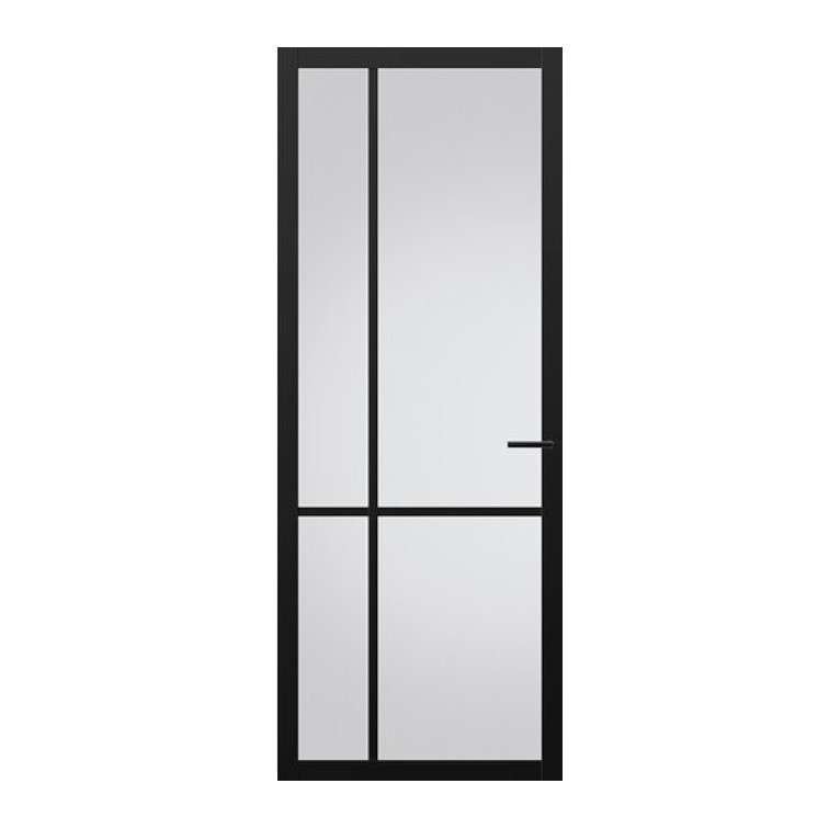 Zwarte binnendeur Kekum met rookglas | SLECHTS €350,00,-, Niet ingevuld, 80 tot 100 cm, Binnendeur, Niet ingevuld