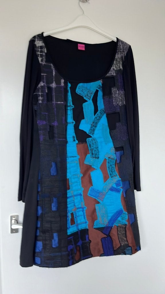  Save the Queen jurk XXL wol y2k aquablauw, Kleding | Dames, Verzenden, Zwart, Maat 46/48 (XL) of groter, Zo goed als nieuw