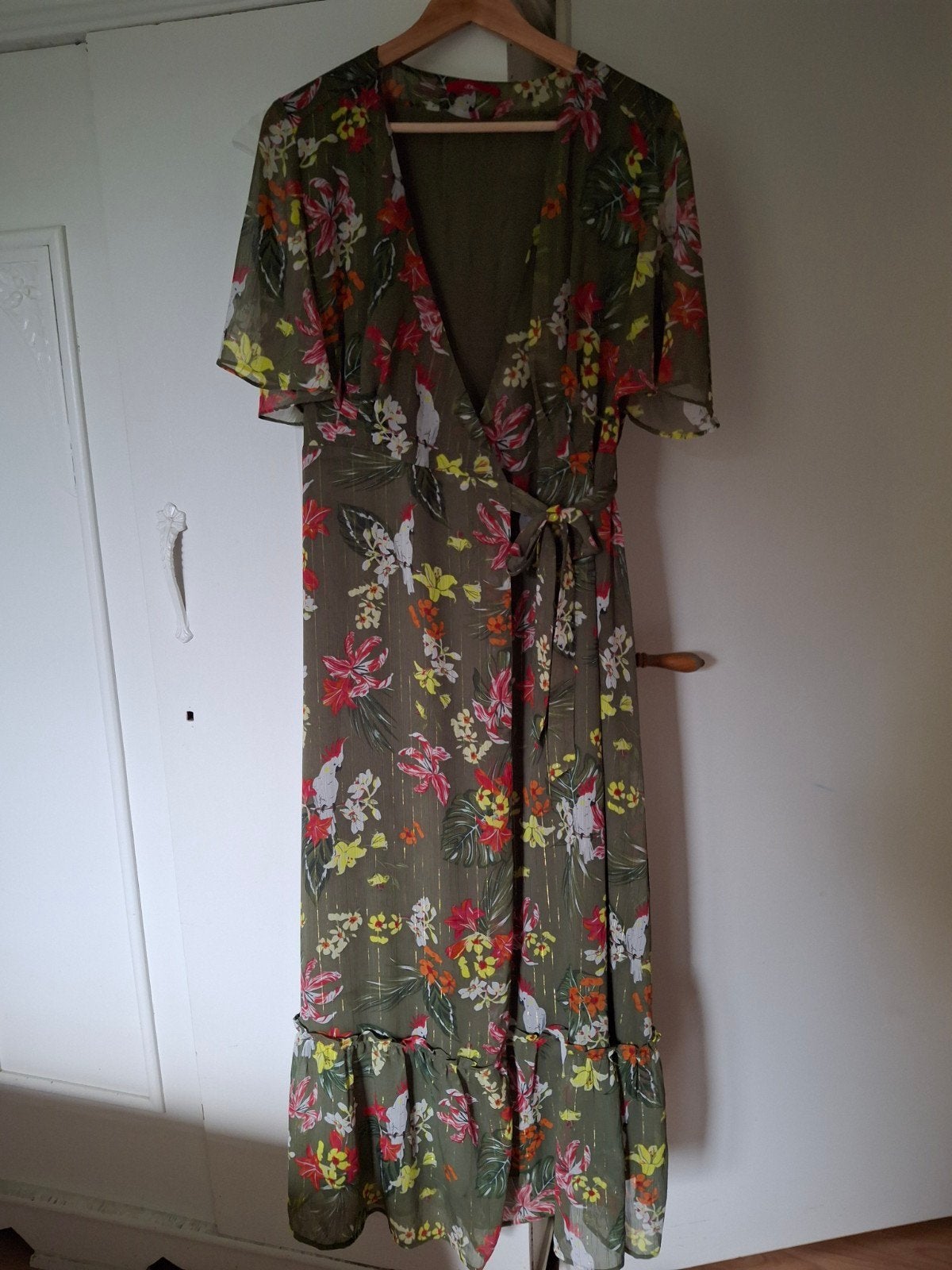 S.Oliver Maxi Jurk met Tropische Print en Papegaaien, Kleding | Dames, Jurken, Maat 38/40 (M), Nieuw, Ophalen of Verzenden, S.Oliver