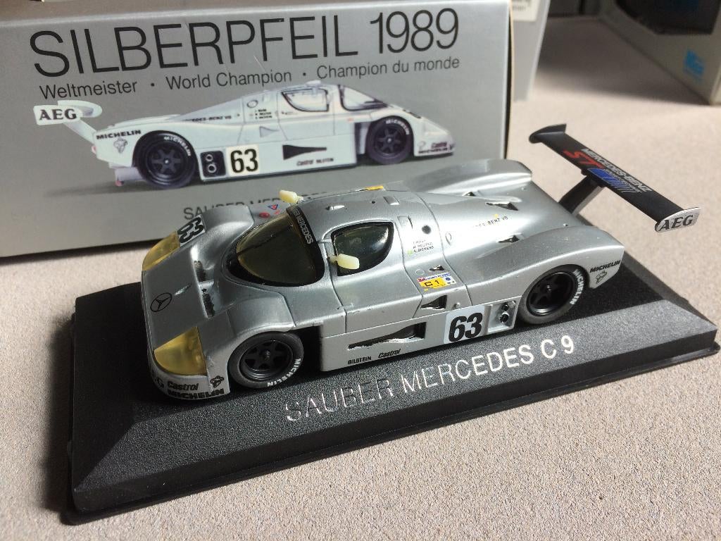 Sauber Mercedes C9 1989 Max 1/43, Ophalen of Verzenden, Zo goed als nieuw, Auto, Overige merken