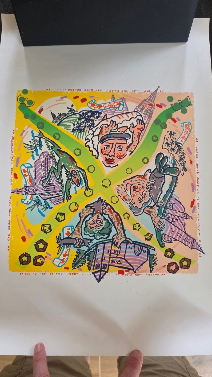 Harrie Schalken - Zeefdruk - Eigen druk 100 ex 1996, Ophalen of Verzenden