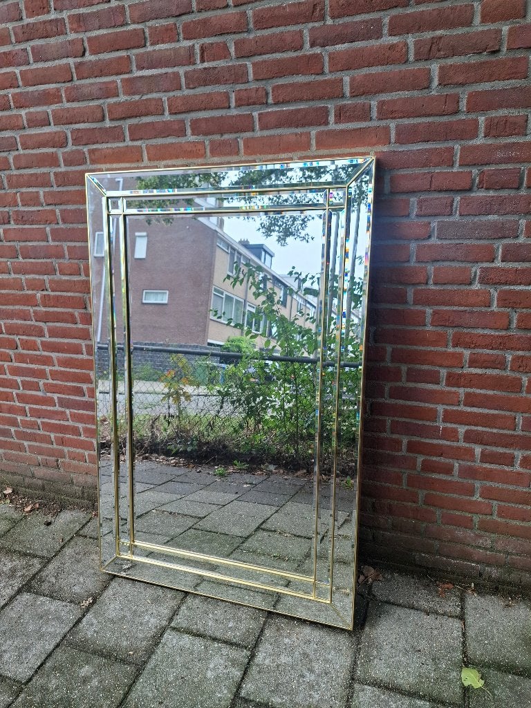 Vintage XL Deknudt spiegel 141x93, Huis en Inrichting, Woonaccessoires | Spiegels, Ophalen, Minder dan 50 cm, Zo goed als nieuw