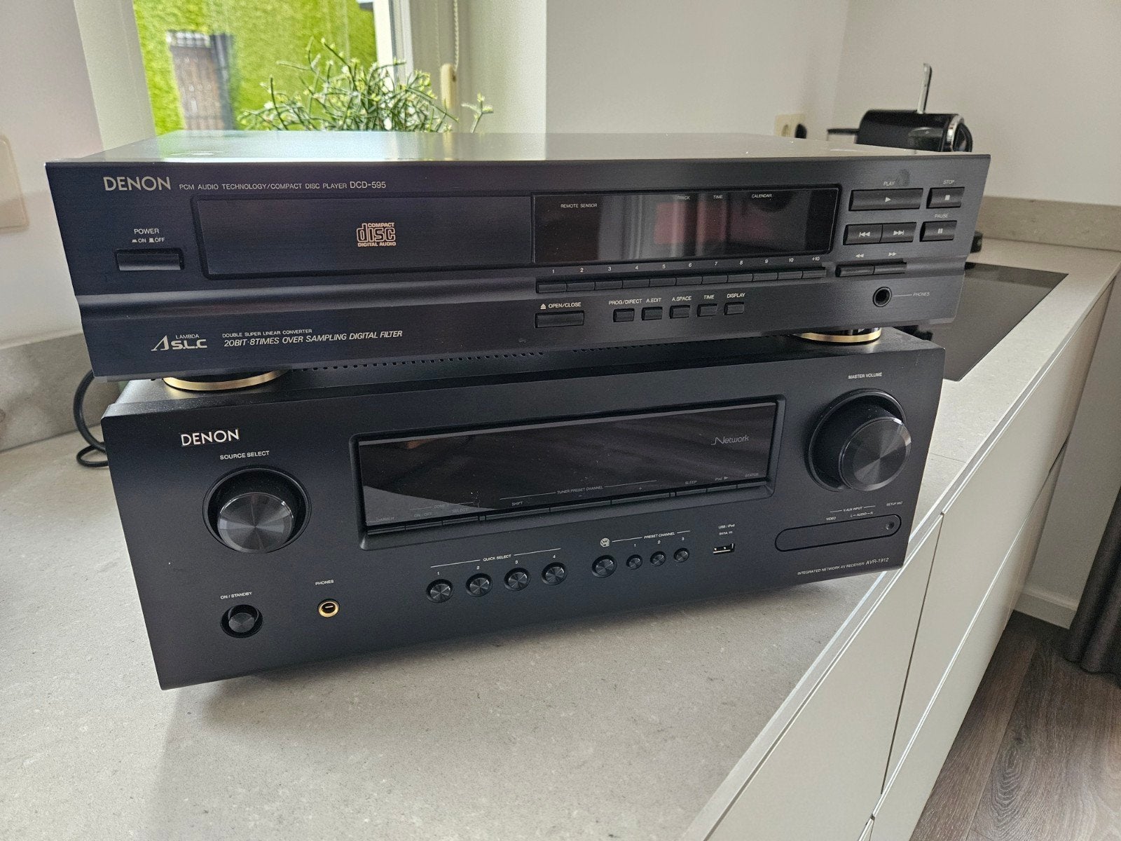 Denon DCD-595 CD-speler en AVR-1912 Receiver en gratis boxen, Ophalen, Gebruikt, Denon, Losse componenten