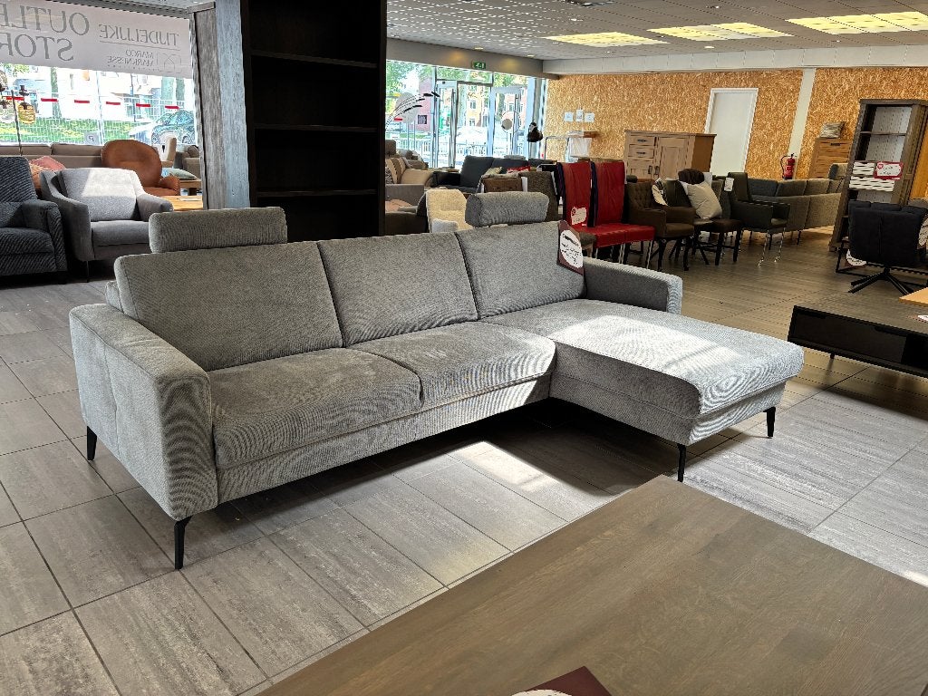 loungebank, bank met longchair showmodel, Ophalen, 250 tot 300 cm, Hoekbank, Nieuw