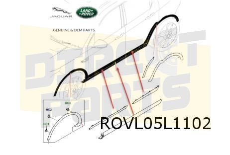 Land Rover Discovery Sport (12/14-9/19) Dorpelkap Rechts Ori