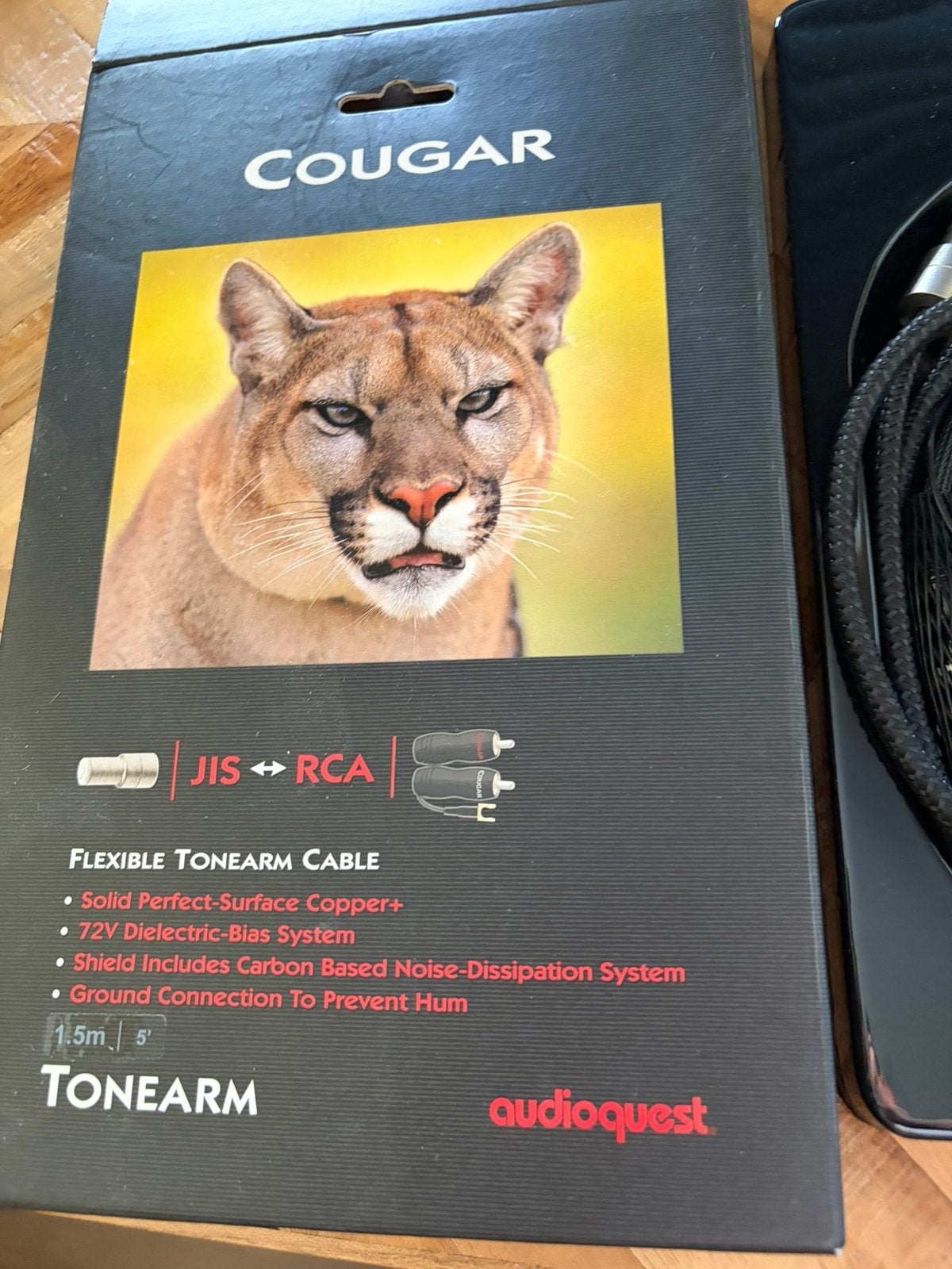 AudioQuest Cougar JIS to RCA phono cable, 1.5m sme, Ophalen of Verzenden, Zo goed als nieuw, Minder dan 2 meter, Overige kabels