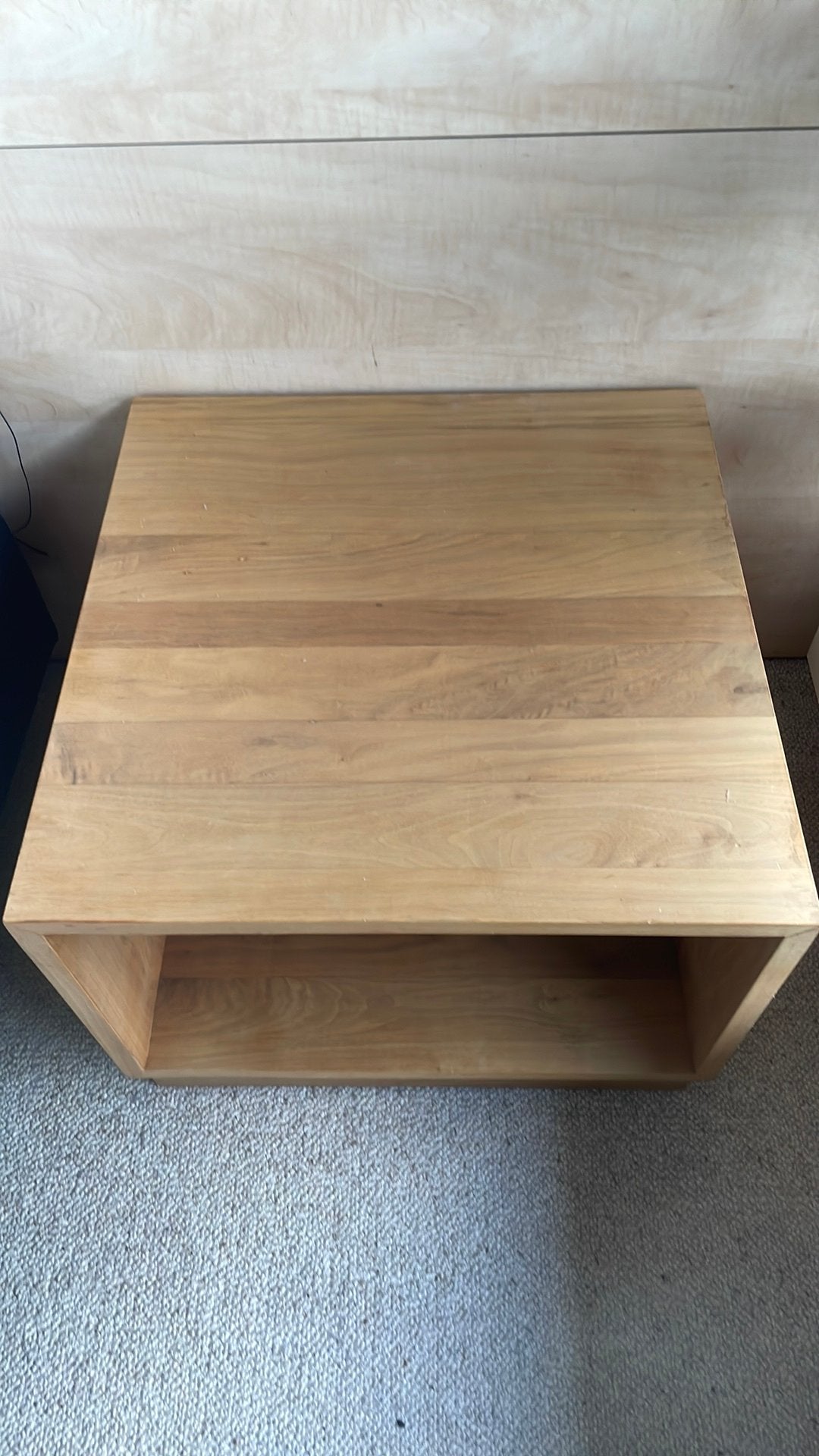 Houten bijzettafel/ kastje, Ophalen, Minder dan 55 cm, Gebruikt, Vierkant
