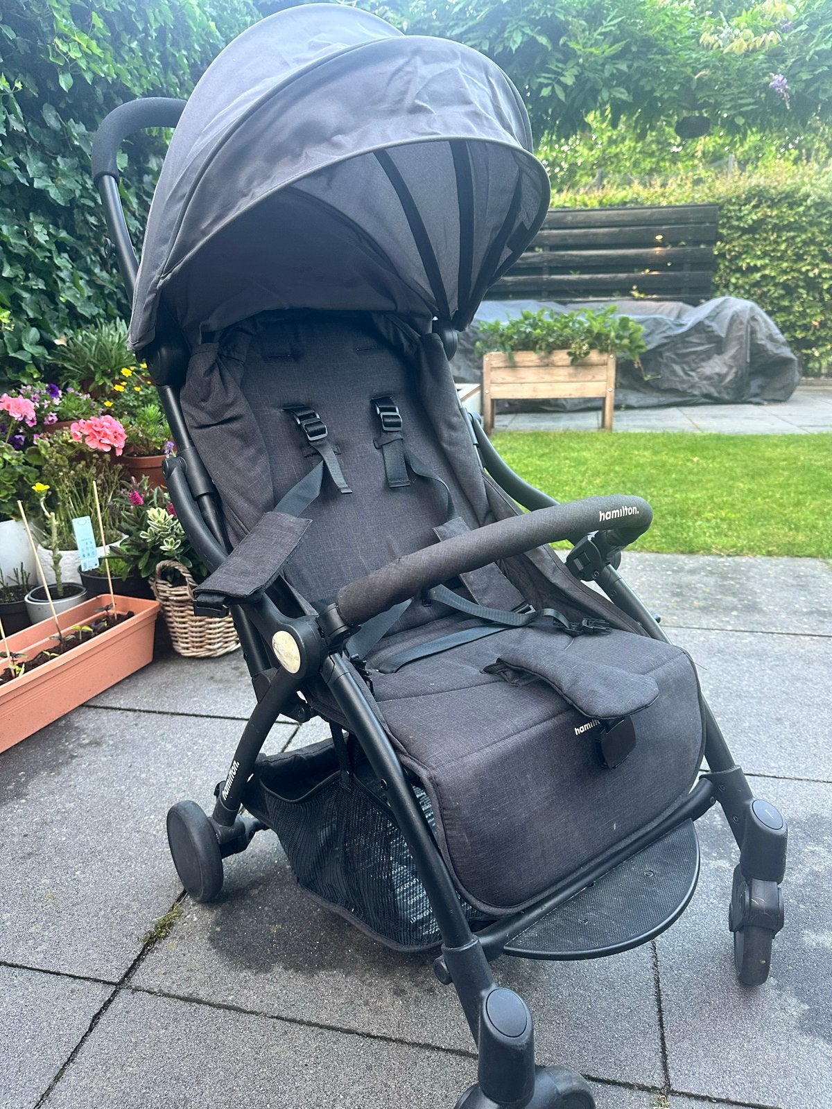Hamilton by Yoop S1 Plus reisbuggy, Automatisch Inklapbaar, Gebruikt, Verstelbare duwstang, Ophalen, Kinderwagen