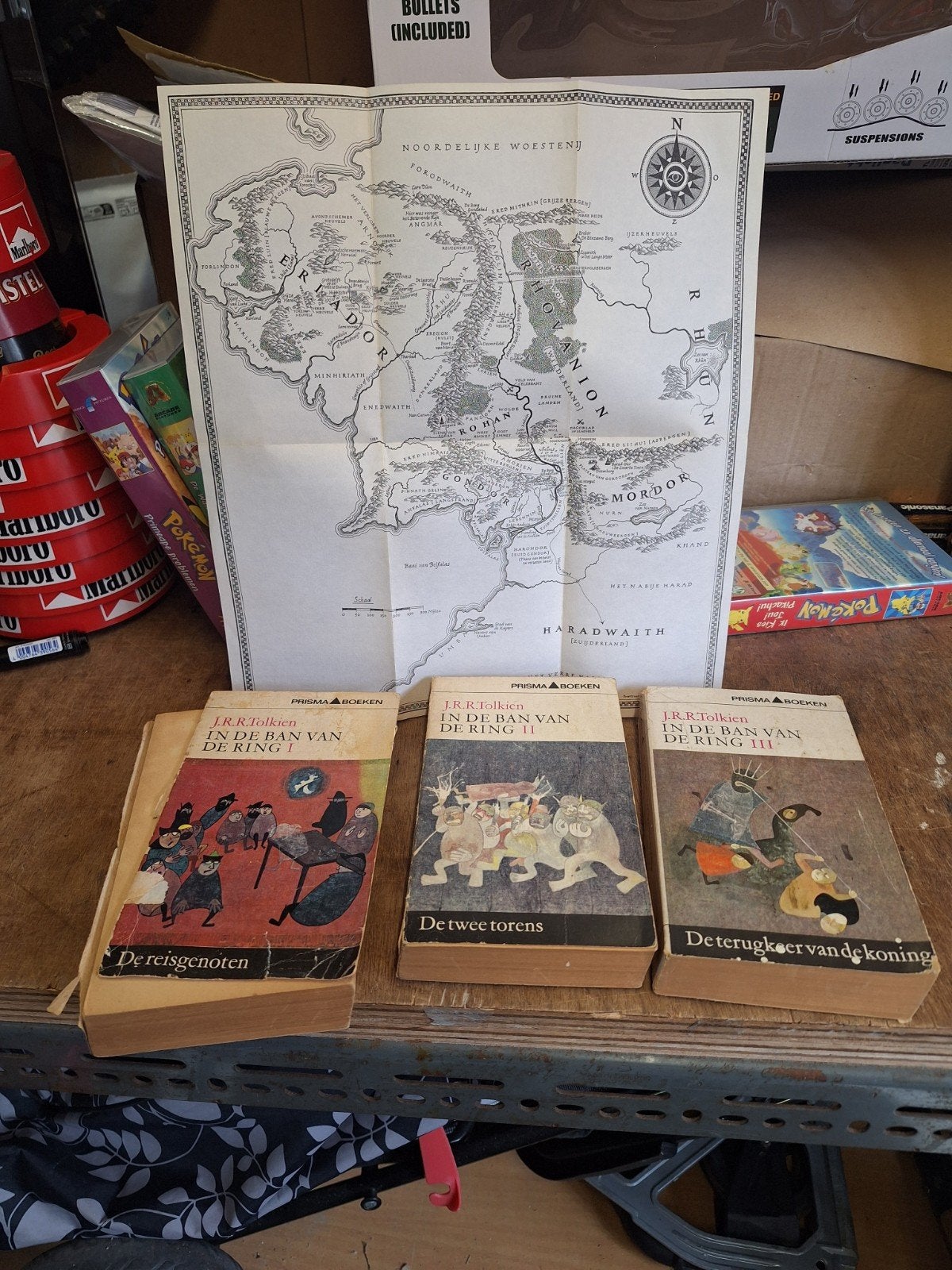 In de Ban van de Ring trilogie + kaart - J.R.R. Tolkien 1975, Boeken, Ophalen of Verzenden